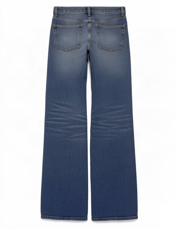 Женские широкие джинсы с высокой талией Zara EU 32 2XS W22 L33, синий хлопок