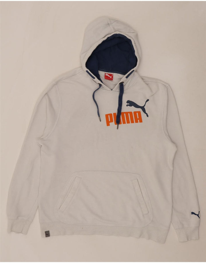 Мужская толстовка с капюшоном PUMA XL, цвет белый