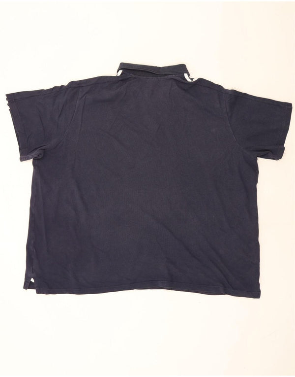 Мужская рубашка-поло Adidas 3XL темно-синяя, хлопок