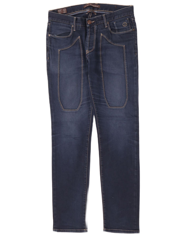 Мужские узкие джинсы Jeckerson W32 L31 темно-синие, хлопок
