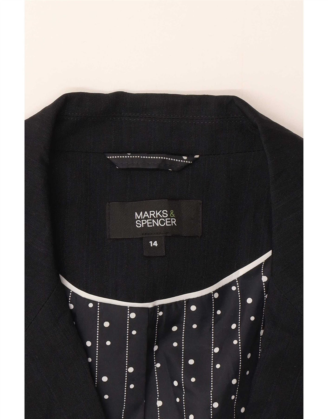 Женский пиджак на 1 пуговице Marks & Spencer UK 14, средний темно-синий