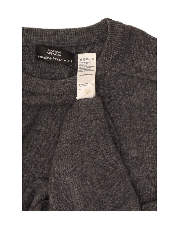 Мужской джемпер с круглым вырезом Marks & Spencer XL, серая шерсть