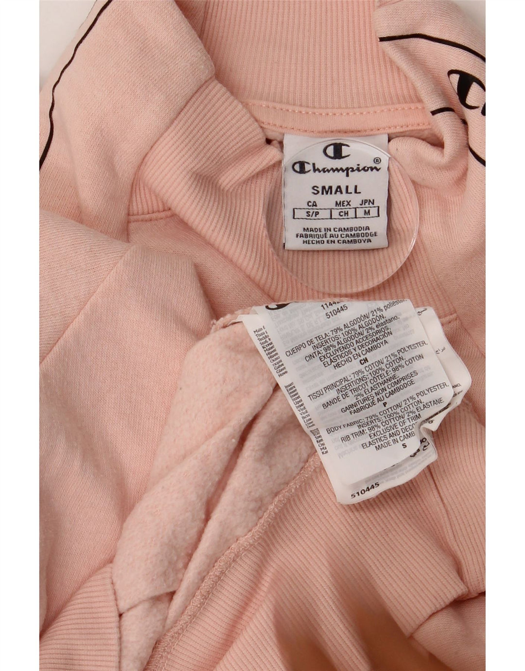 Женский оверсайз-свитшот с рисунком Champion UK 10, маленький розовый хлопковый джемпер