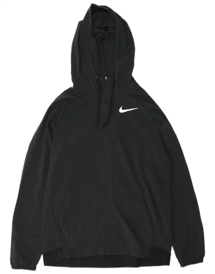 Мужская спортивная куртка Nike Dri Fit с графическим рисунком, средний темно-синий цветной блок