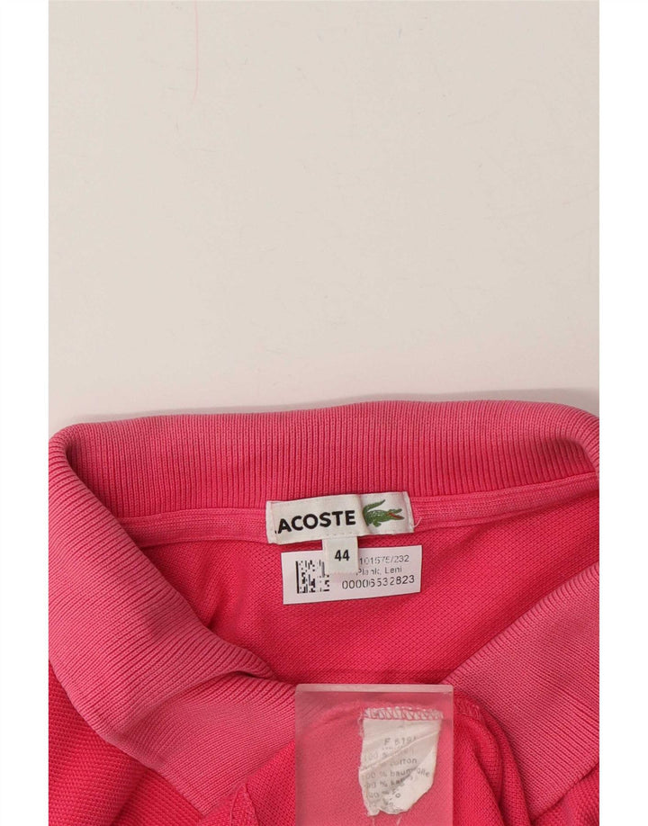 Женская рубашка-поло Lacoste, размер 44, средний розовый хлопок, размер 44