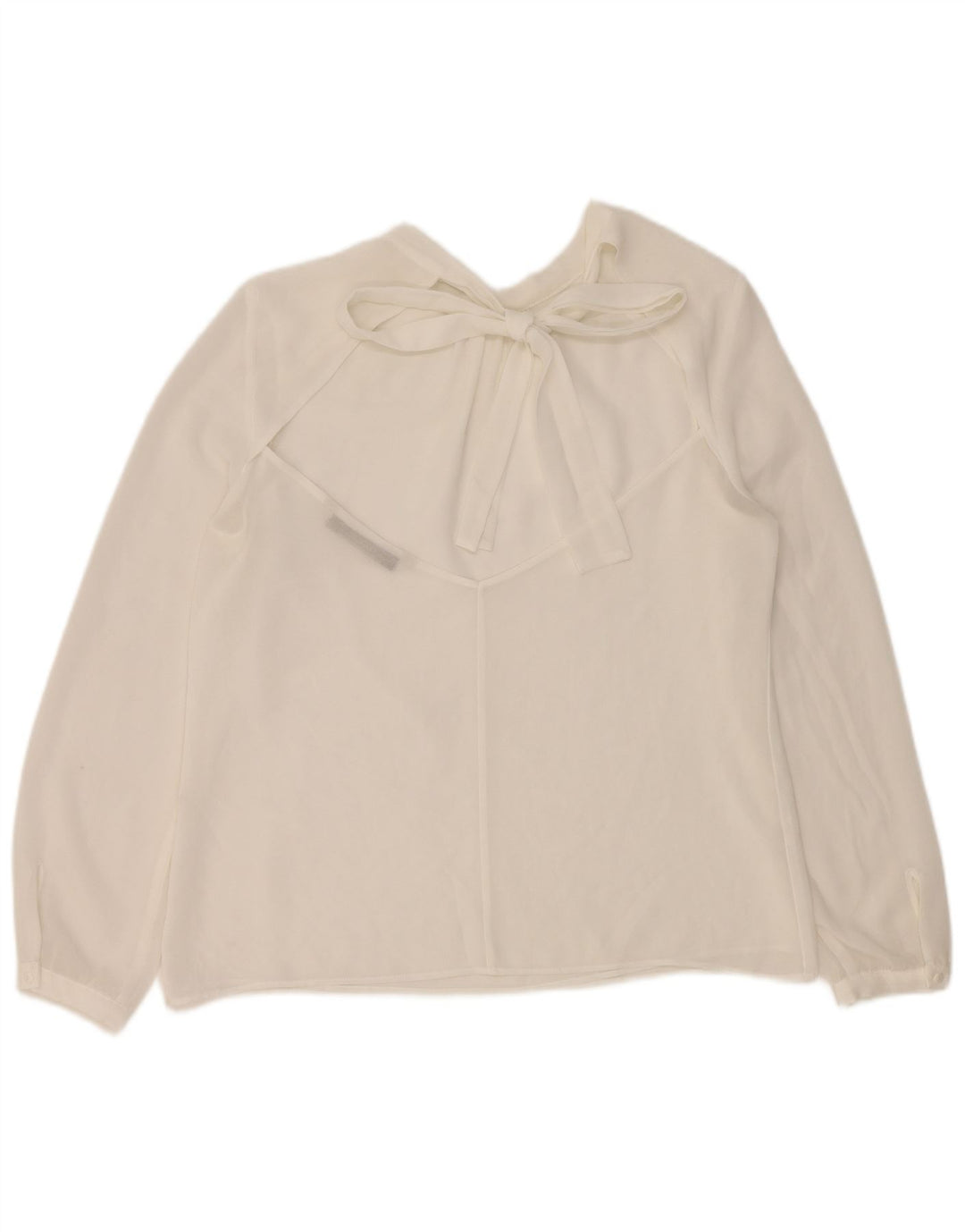 Женская блузка с длинным рукавом Zara UK 14, средний белый