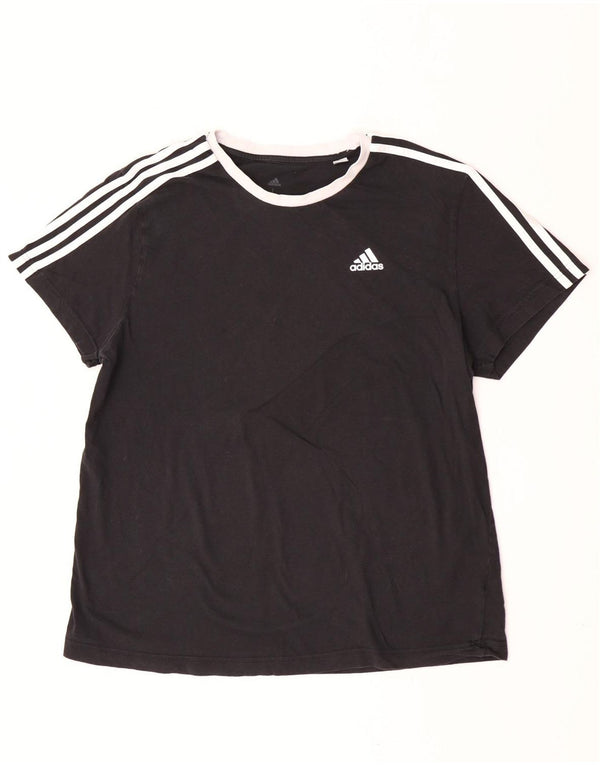 Женская футболка Adidas Top UK 16/18, большой черный хлопок