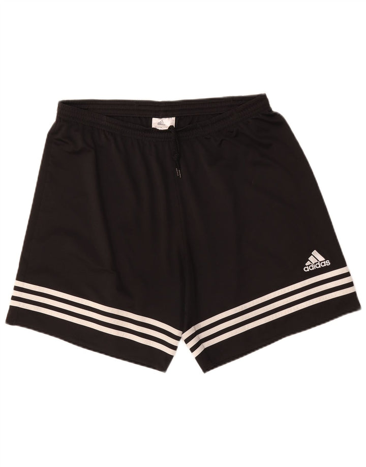 Мужские спортивные шорты Adidas Climalite, большие черные из полиэстера
