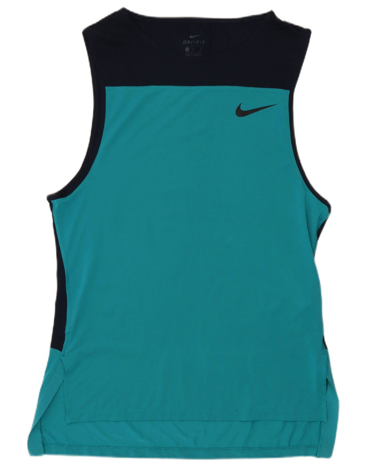 Женский жилет с графическим принтом Nike Dri Fit UK 14, средний синий, цветной блок