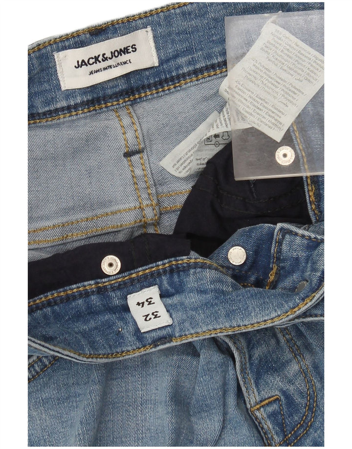 Мужские узкие джинсы Jack & Jones W32 L29, синий хлопок