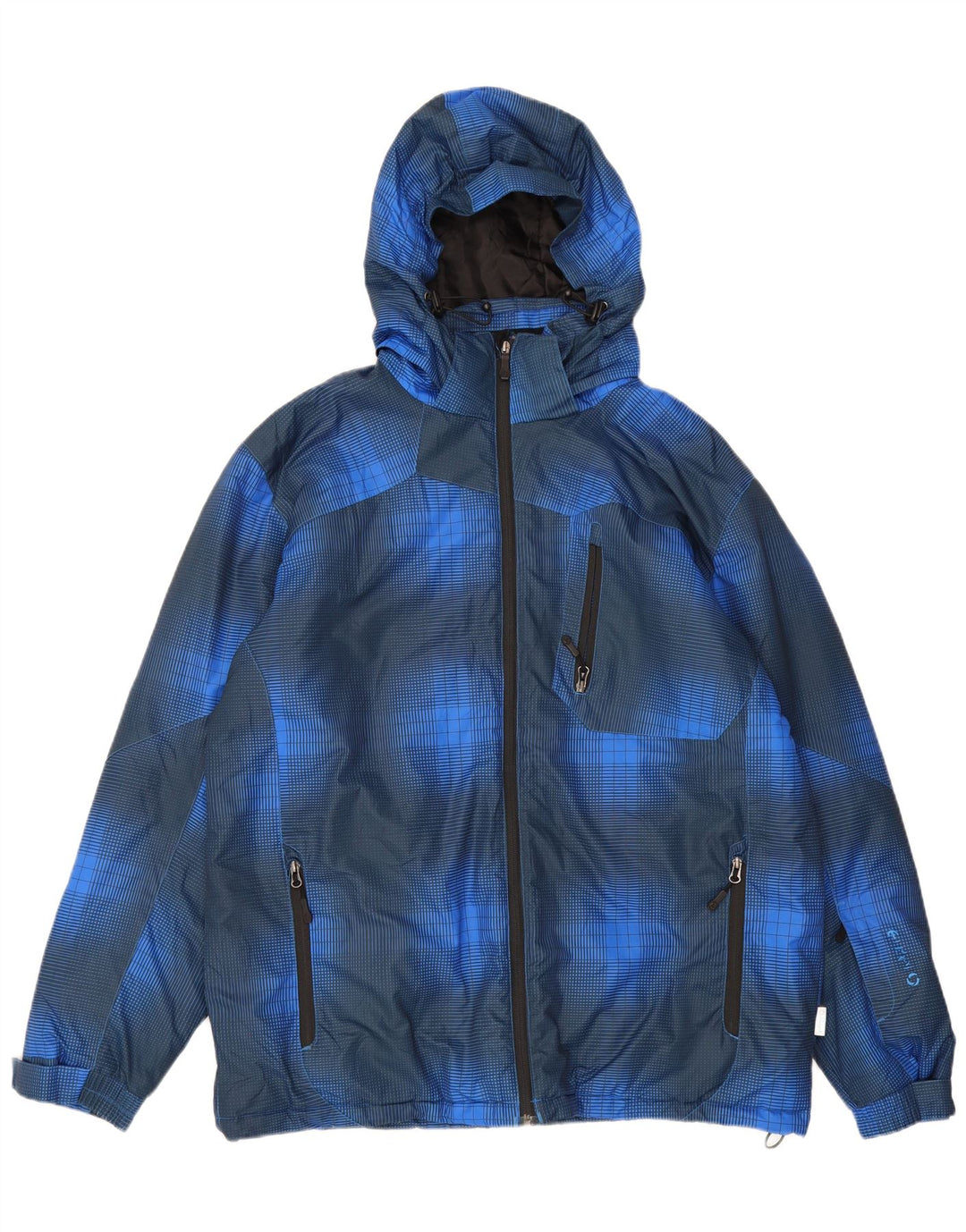 Мужская лыжная куртка Etirel UK 42 XL синяя в клетку из полиэстера