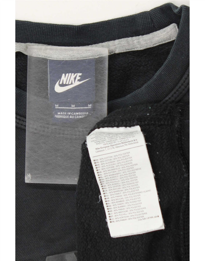 Мужской свитшот с рисунком Nike, хлопковый джемпер среднего серого цвета