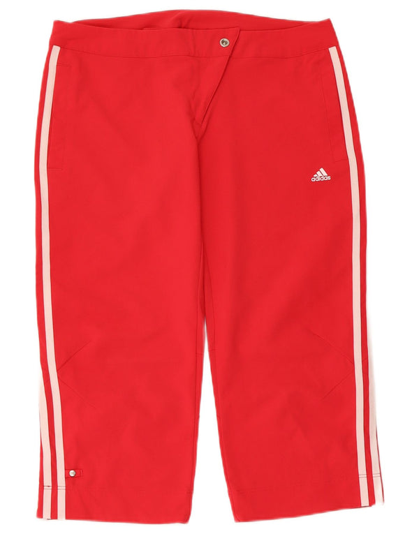 Женские шорты-бермуды ADIDAS Climalite UK 10, маленькие W30, красный полиэстер