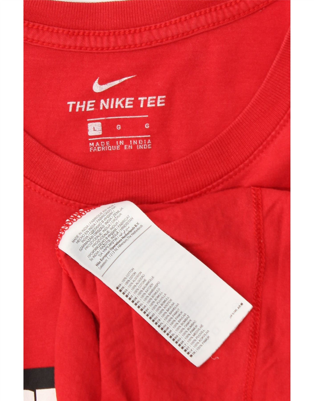 Мужская футболка с рисунком Nike, большой красный хлопок