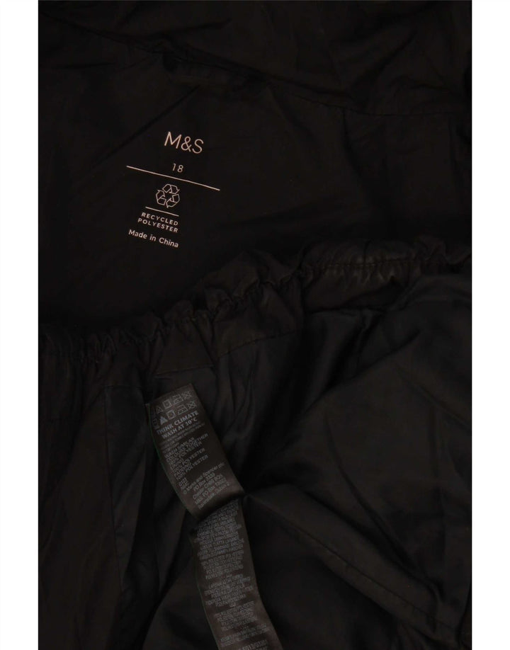 Женская стеганая куртка Marks & Spencer UK 18 XL, черный полиэстер