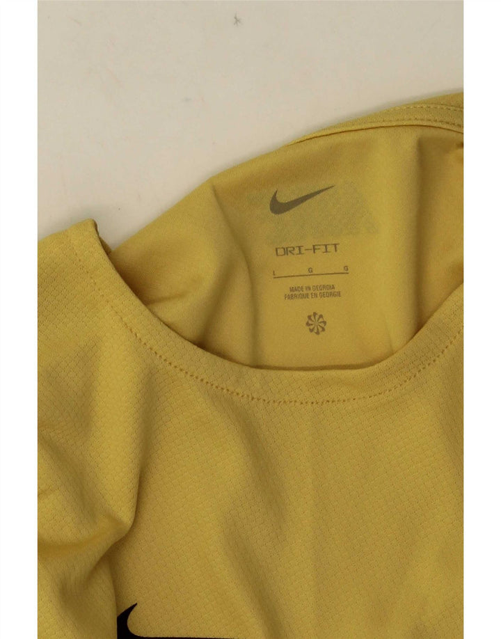Мужская футболка Nike Dri Fit, большая, желтая