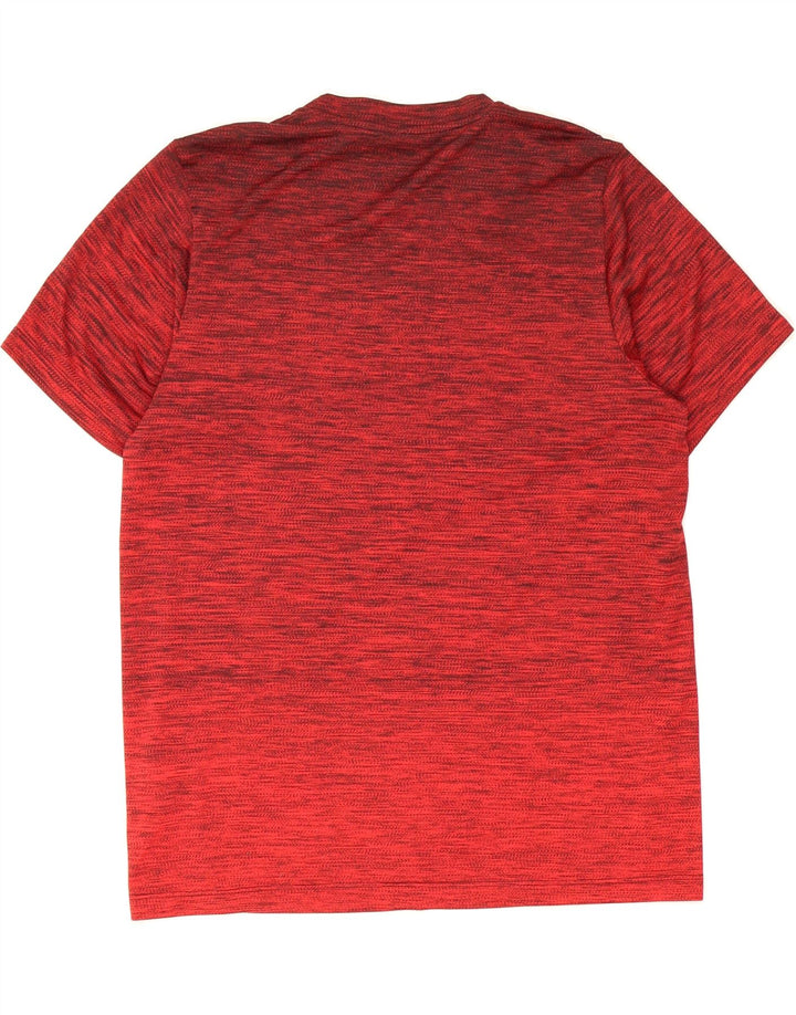 ADIDAS Mens T-Shirt Top Medium Red Flecked Polyester Vintage Adidas and Second-Hand Adidas from Messina Hembry 
