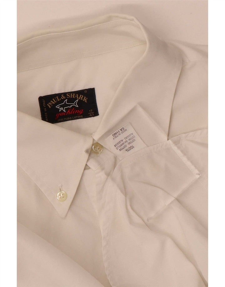 Мужская рубашка Paul & Shark, размер 43, 17 XL, белый хлопок