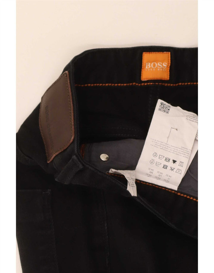 Мужские прямые джинсы Hugo Boss W34 L28, черный хлопок