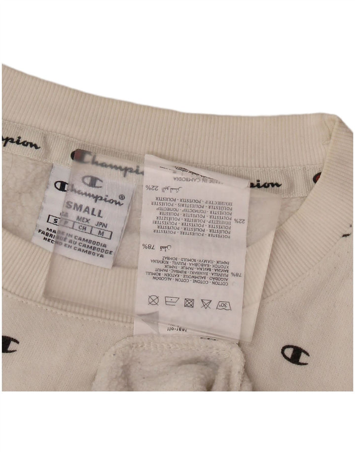 Женский свитер оверсайз с рисунком CHAMPION UK 10, маленький белый