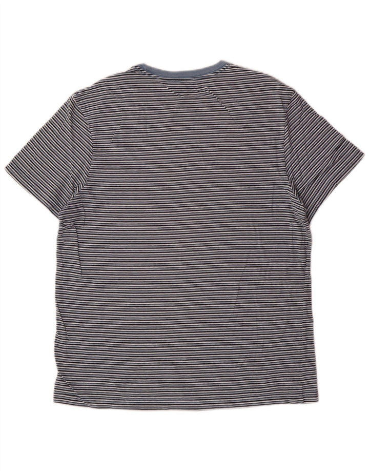 Женская футболка J. CREW Top UK 14, средний синий в полоску