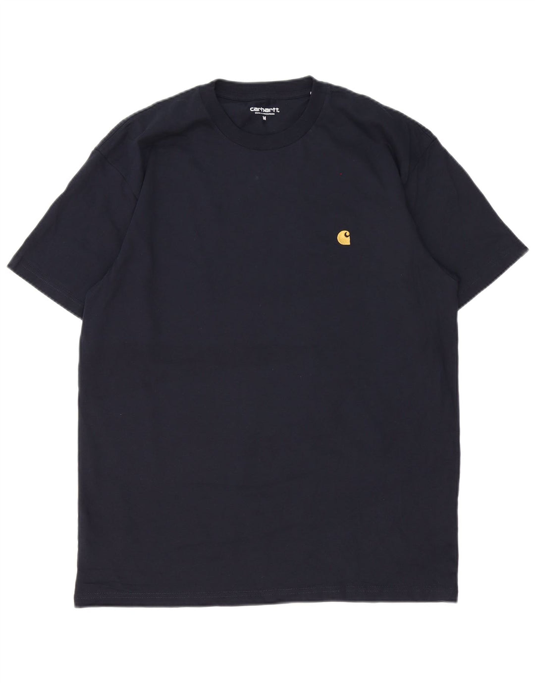 Мужская футболка Carhartt Top среднего размера, темно-синяя, хлопок