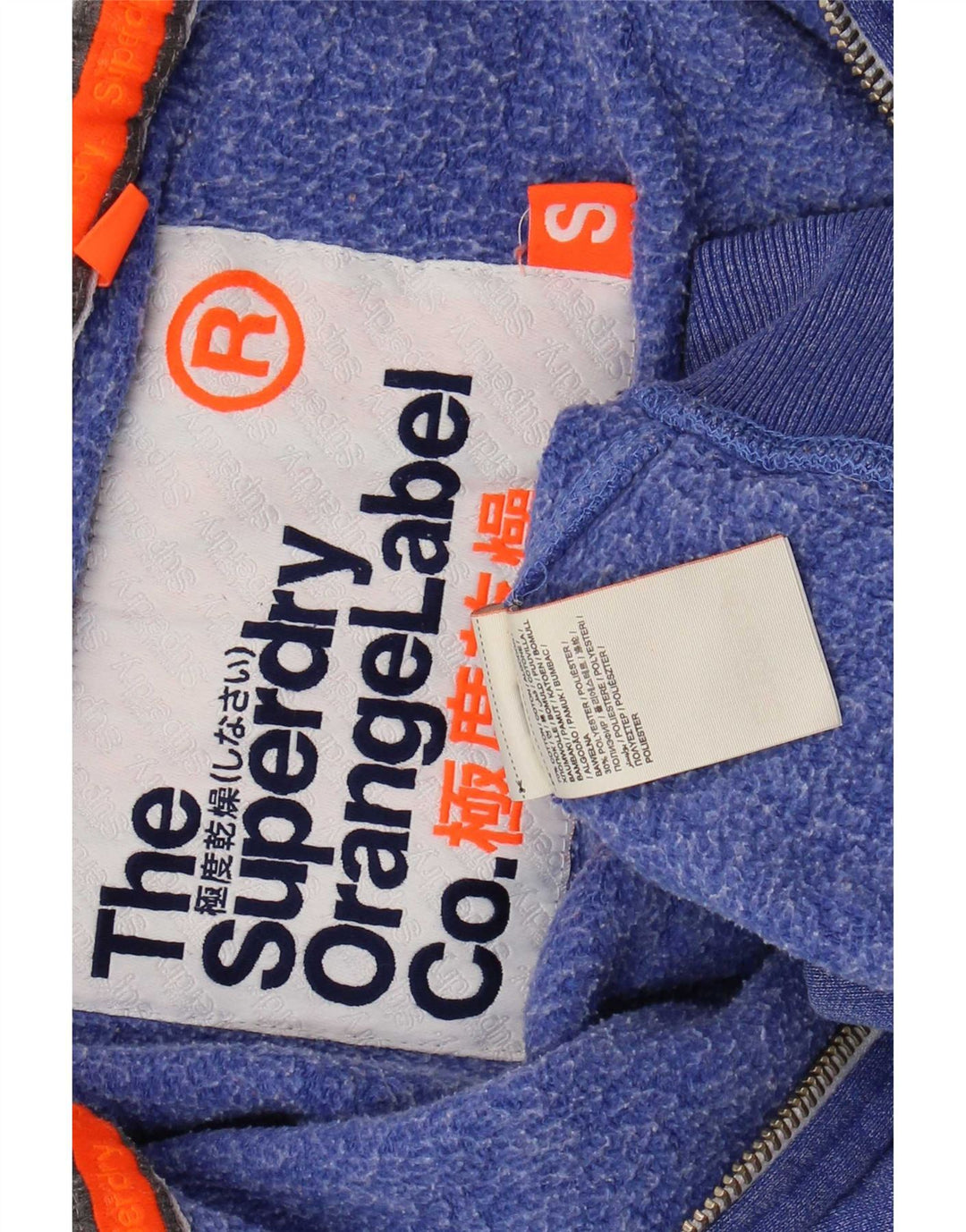 Superdry Мужской спортивный костюм, верхняя куртка, маленький синий хлопок