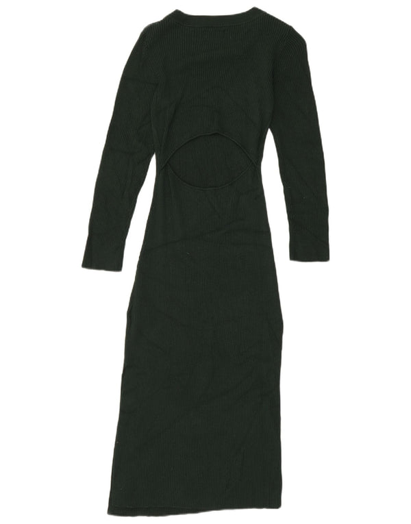 Женское трикотажное облегающее платье Superdry UK 8, маленькое зеленое, вискоза