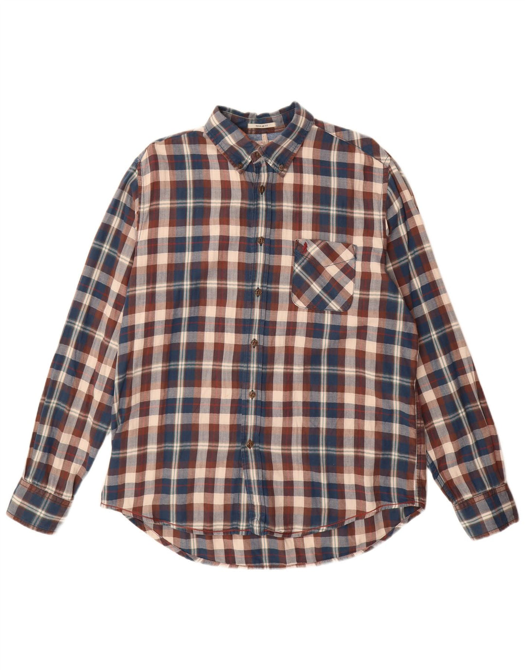 Мужская фланелевая рубашка обычного кроя Marlboro Classics XL в разноцветную клетку