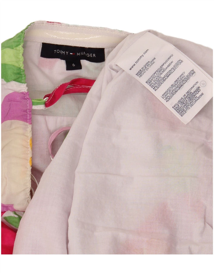 TOMMY HILFIGER Женский сарафан US 6 Средний розовый с цветочным принтом