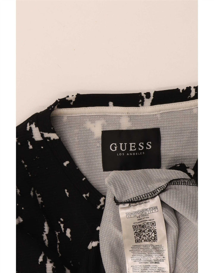 Мужской свитшот Guess с абстрактным узором, маленький черный хлопковый джемпер
