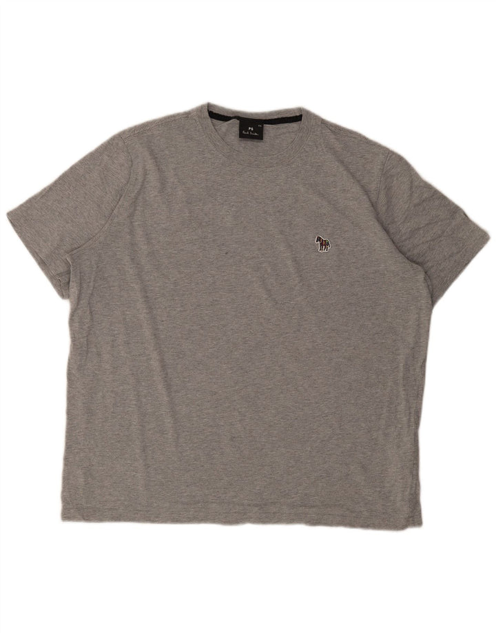 PAUL SMITH Мужская футболка Top 2XL Серый хлопок