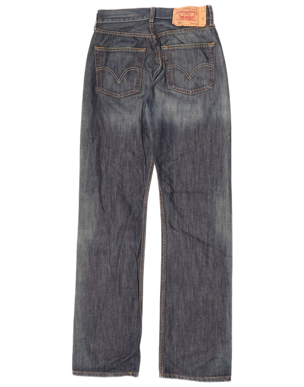 Женские прямые джинсы Levi's 501 с высокой посадкой W28 L34, синие, хлопок