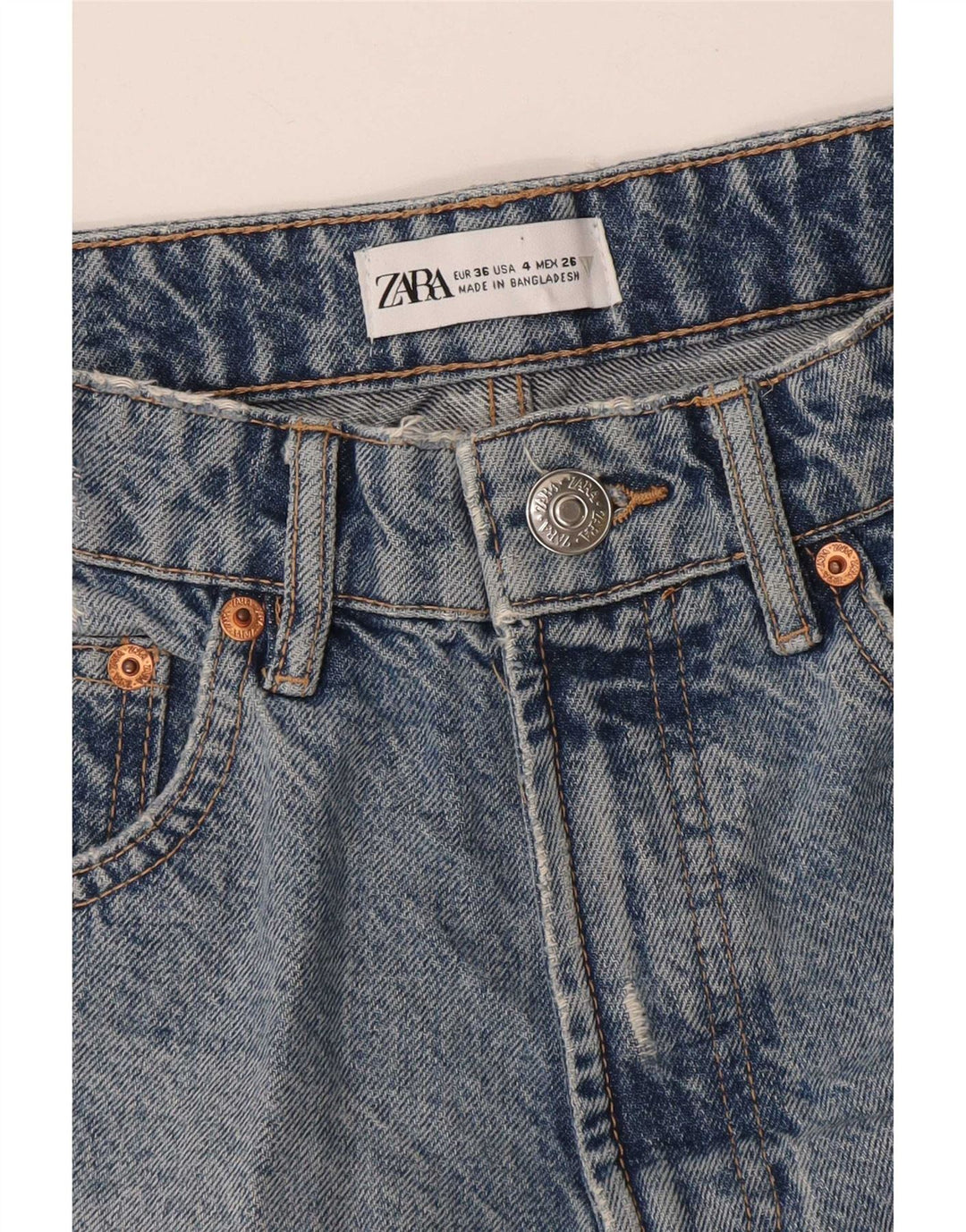 Женские джинсовые шорты Zara EU 36 XS W26 Синие
