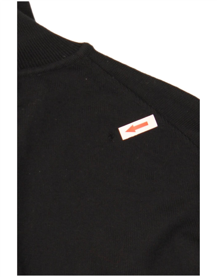 Мужской свитер с высоким воротником Hugo Boss 2XL, черный, шерсть