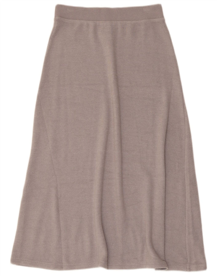 Zara Женская трикотажная расклешенная юбка, маленькая W26, серая, вискоза