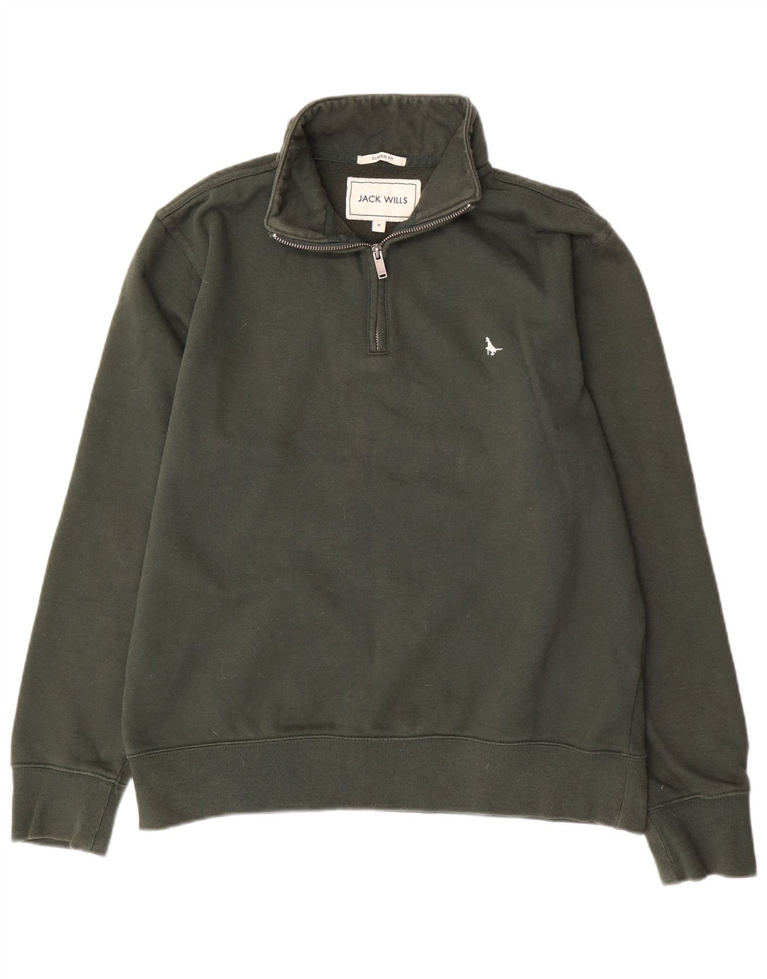 Мужской классический свитер с воротником на молнии Jack Wills, джемпер среднего размера, цвет хаки, хлопок