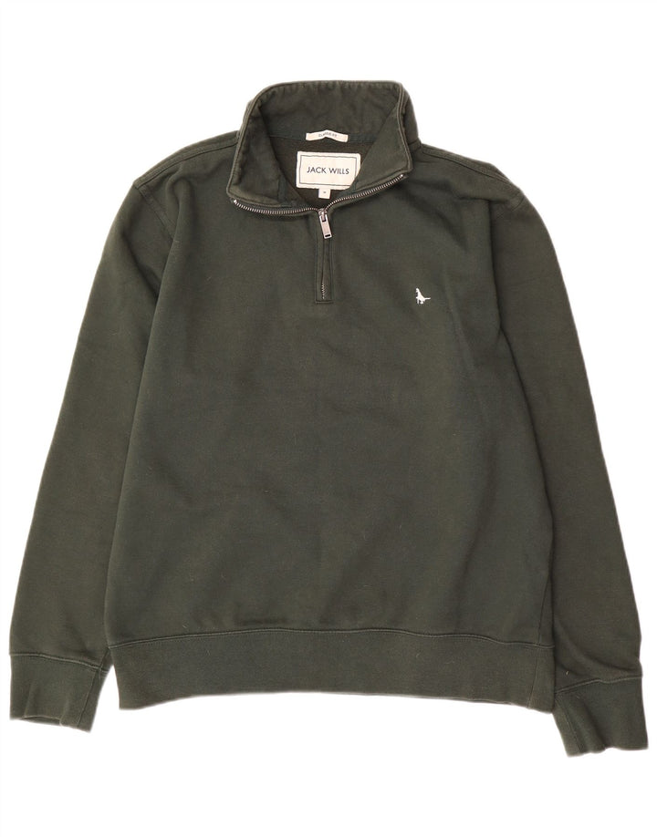 Мужской классический свитер с воротником на молнии Jack Wills, джемпер среднего размера, цвет хаки, хлопок