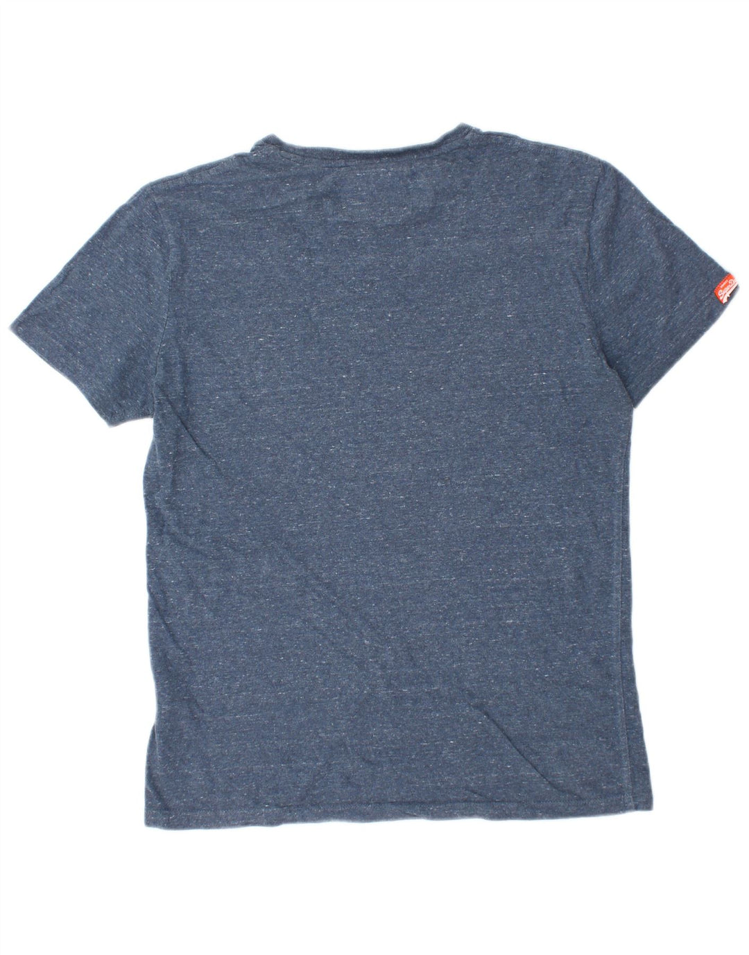 SUPERDRY Мужская футболка из хлопка среднего размера, темно-синего цвета с крапинками