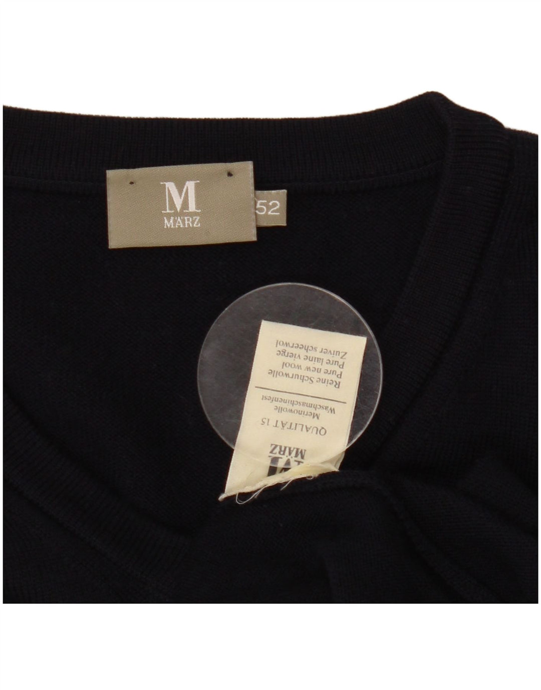 Мужской джемпер с v-образным вырезом MARZ IT 52, большой темно-синий, шерсть