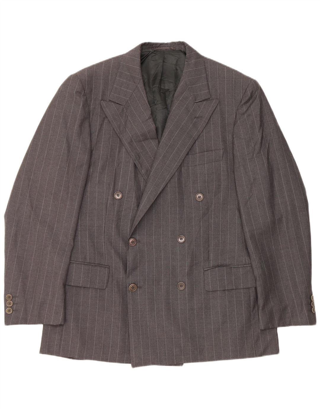 Мужской пиджак Ermenegildo Zegna размер 54 XL серый в полоску