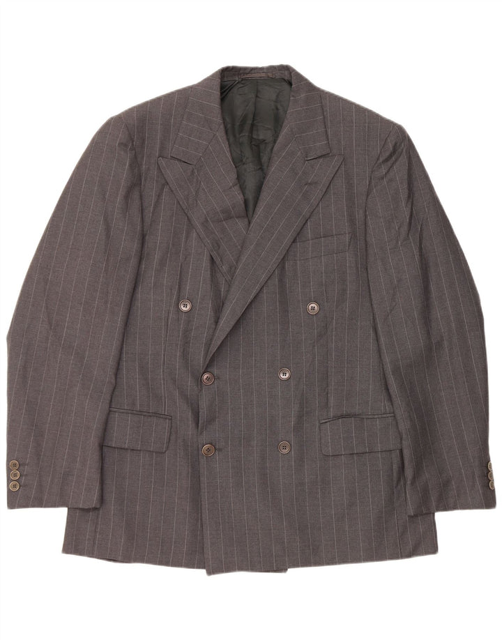 Мужской пиджак Ermenegildo Zegna размер 54 XL серый в полоску
