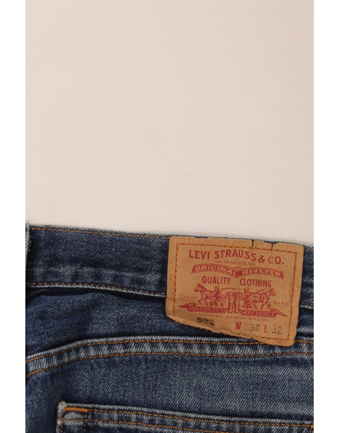 Женские прямые джинсы Levi's 592 W36 L32 синие