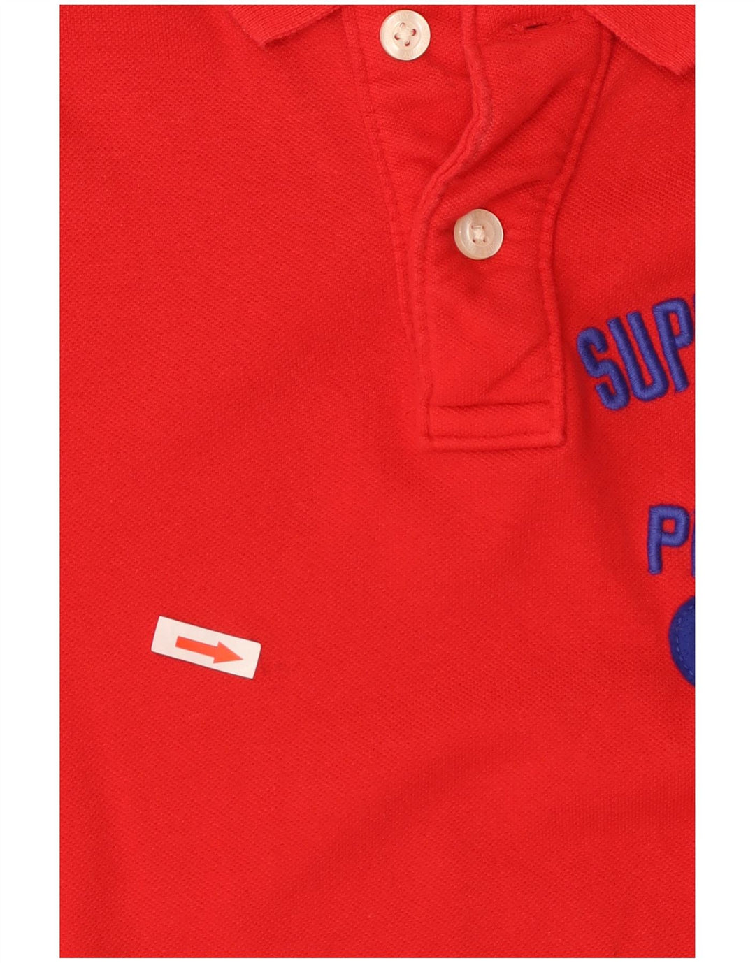 Мужская рубашка-поло с рисунком Superdry, маленькая красная, хлопковая