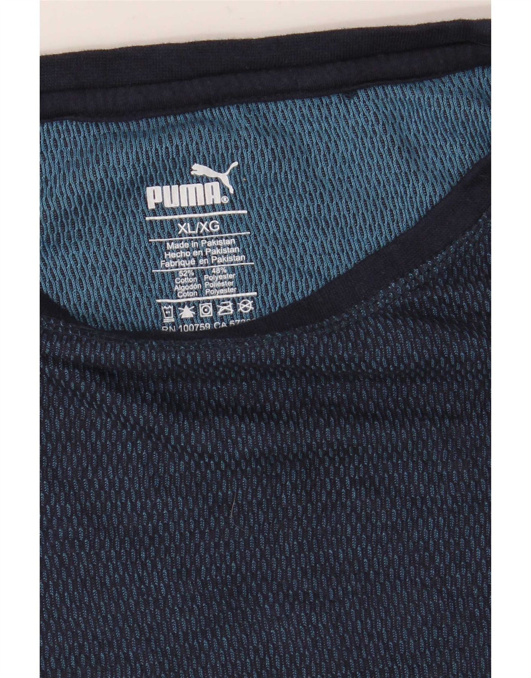 Мужской топ Puma с длинным рукавом XL, темно-синий, хлопок