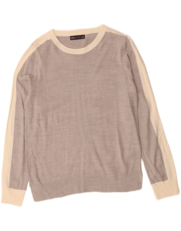 Женский джемпер с вырезом «лодочка» MARKS & SPENCER UK 12, средний серый