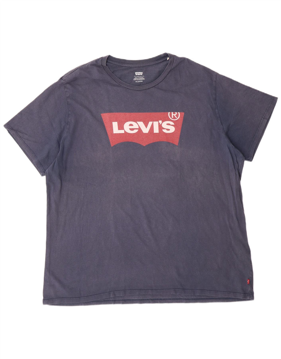 Мужская футболка с рисунком Levi's, топ 3XL, темно-синий, хлопок