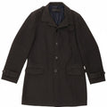 FRENCH CONNECTION Mens Military Overcoat UK 40 Large Grey Wool