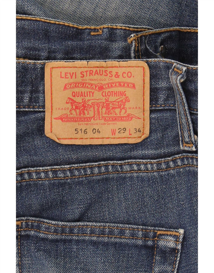 Женские расклешенные джинсы Levi's 516 W29 L34 Темно-синие