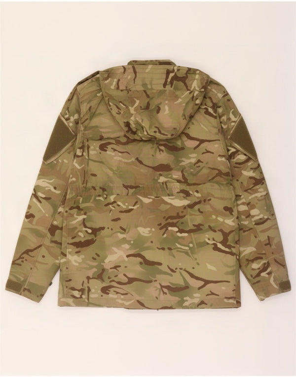Винтажная мужская куртка в стиле милитари с капюшоном UK 42 XL, камуфляж цвета хаки